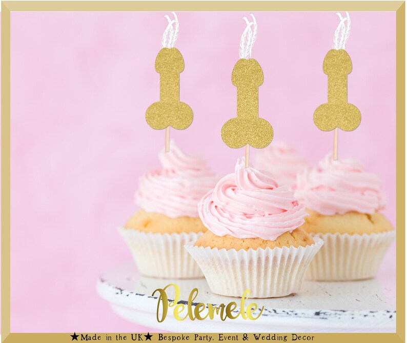 Bachelorette Party Penis Cupcake Toppers Penis Toppers Hen | Etsy