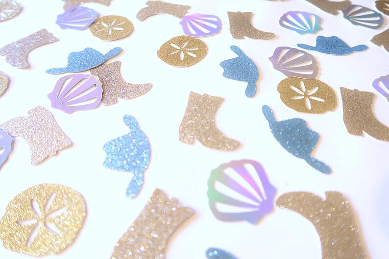 Glitter Coastal Cowgirl Confetti - Hen Party Table Scatter, Beach ...