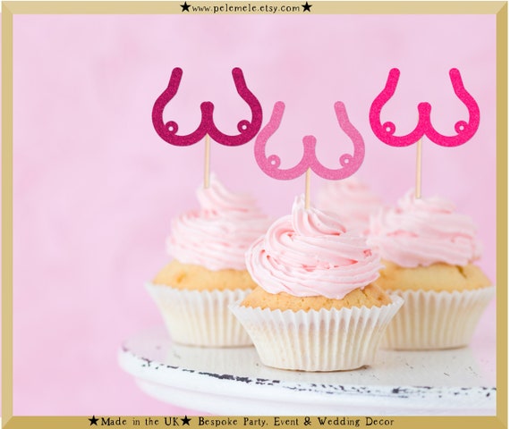 Thank You Cup Cake Toppers Gold Glitter Pack of 6 Free UK P/&P