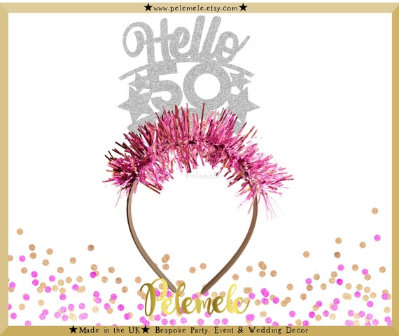 Geburtstags-Krone Zum 50. – Glitzer-Stirnband Mit Strass | Goldene Tiara Für Frauen-Party