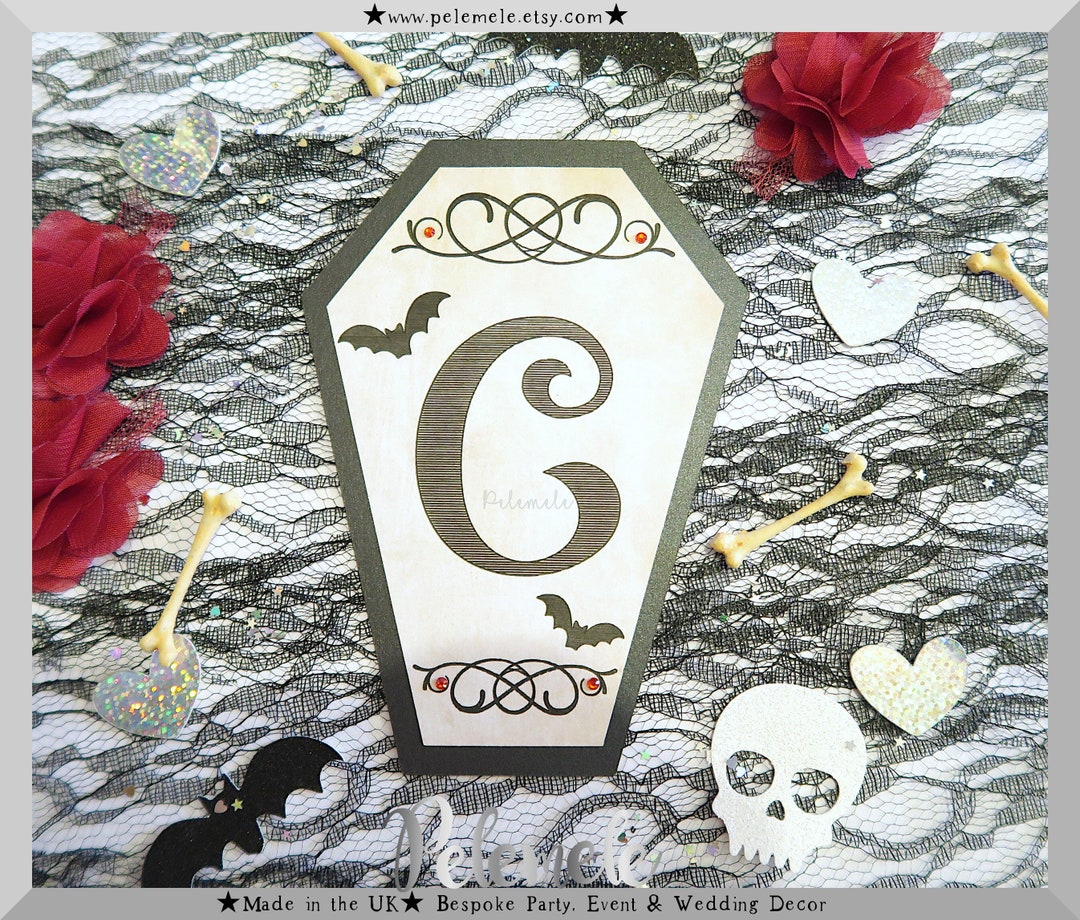 Gothic Custom Letter Sign - Gothic Table Sign, Gothic Hen Party, Gothic ...