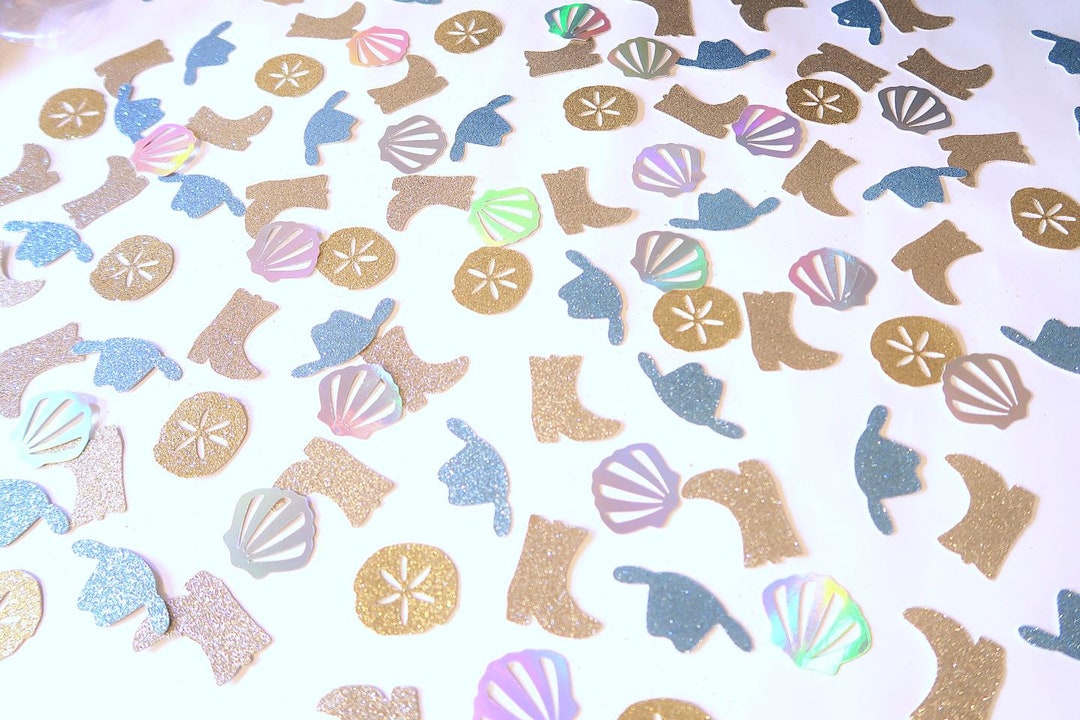 Glitter Coastal Cowgirl Confetti - Hen Party Table Scatter, Beach ...