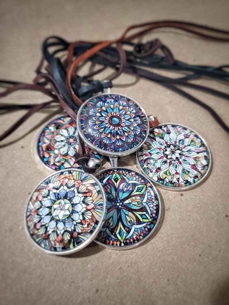 Choose your design Large Mandala Pendant image 1