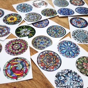 1 dozen mandala stickers