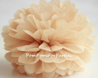 1 Hochwertiger TAN Tissue Pom - Wähle eine von 60 Farben - Hängende Papierblume - SeidenpapierKugeln - Seidenpapier Poms