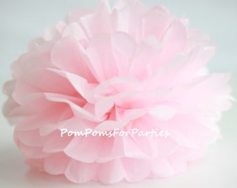 1 High Quality PALE PINK Tissue Pom Pom - Choose any of 60 colours - Hanging  Paper flower - Tissue paper balls - Tissue paper pom poms