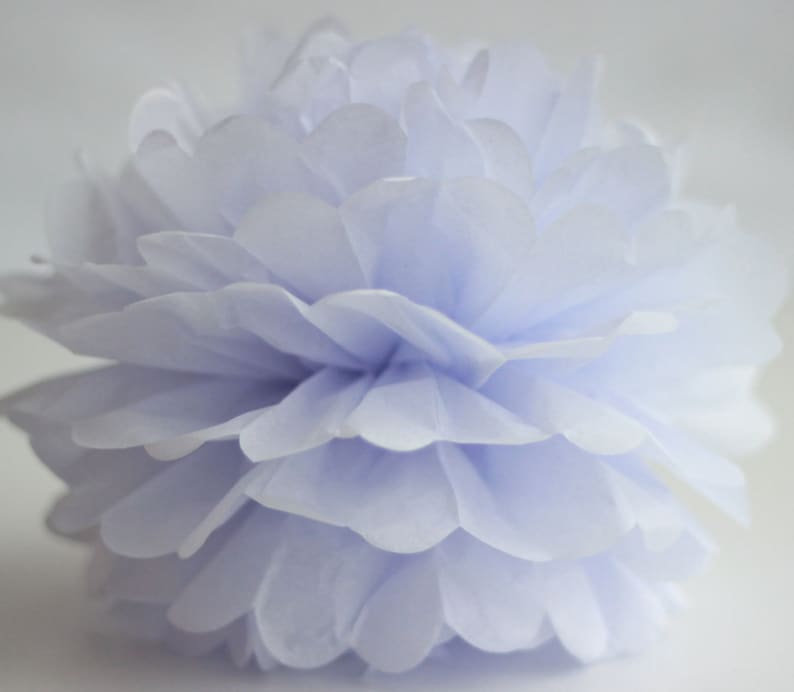 1 High Quality ASH LILAC Tissue Pom Pom Choose any of 60 colours Hanging Paper flower Tissue paper balls Tissue paper pom poms image 3