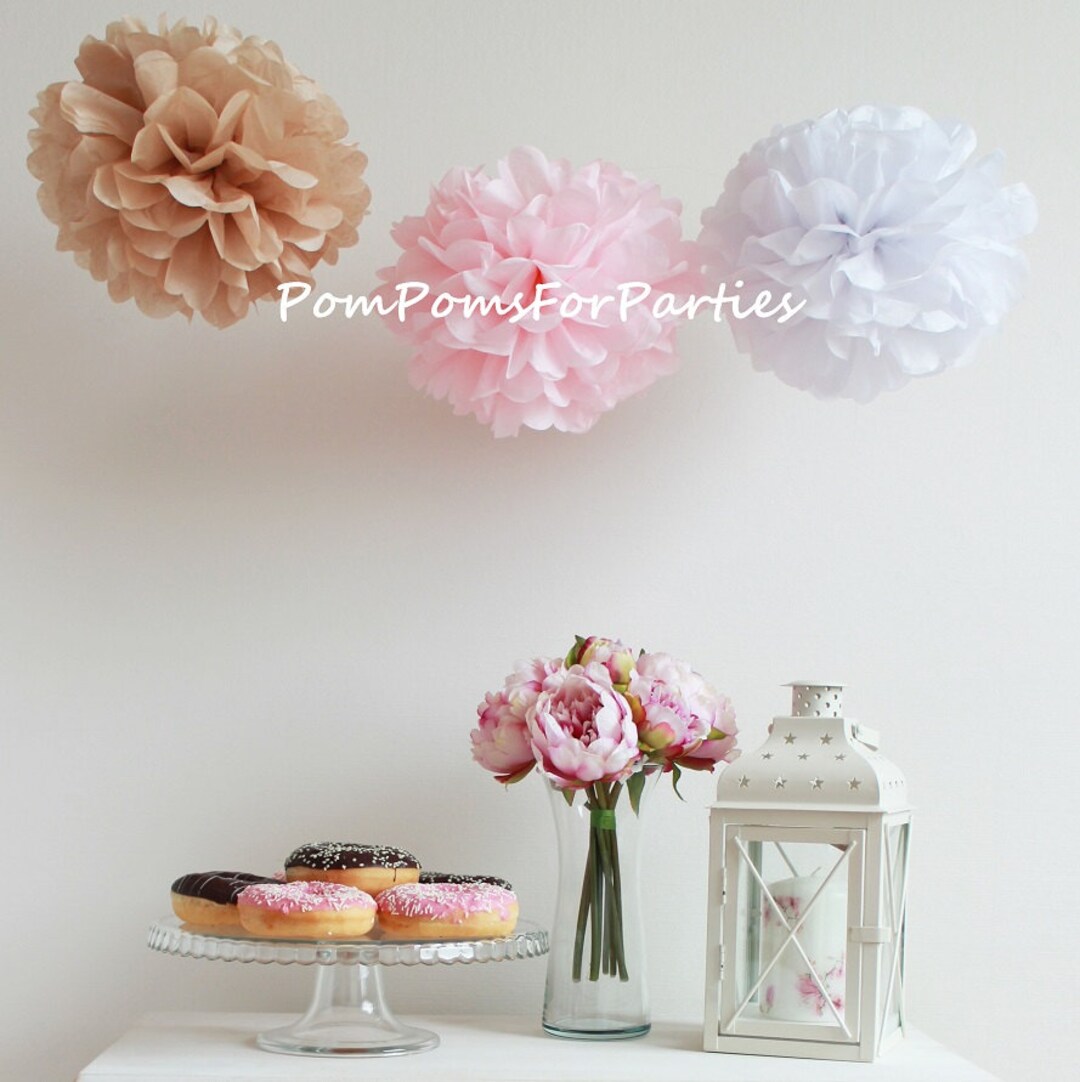 Set of 12 5L/7M Mixed Size Hanging Tissue Pom Poms Wedding Etsy