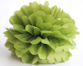 1 hoge kwaliteit GROENE TEA Tissue Pom Pom - Kies een van de 60 kleuren - Hangende papieren bloem - Tissuepapierballen - Tissuepapier pom poms