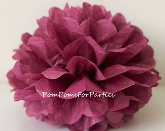 1 High Quality CABERNET Tissue Pom Pom - Choose any of 60 colours - Hanging  Paper flower - Tissue paper balls - Tissue paper pom poms