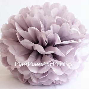 1 High Quality ASH LILAC Tissue Pom Pom Choose any of 60 colours Hanging Paper flower Tissue paper balls Tissue paper pom poms image 1