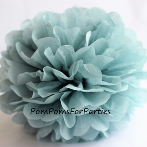 1 pom pom pom in tessuto BLU CENERE di alta qualità - Scegli uno dei 60 colori - Fiore di carta appesa - Palline di carta velina - Pom pom di carta velina