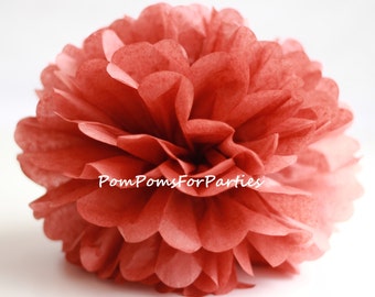 1 Hochwertiger CINNAMON Taschentuch Pom Pom - Wähle eine von 60 Farben - Hängende Papierblume - SeidenpapierKugeln - Seidenpapier Poms