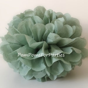 1 tessuto verde cenere di alta qualità Pom Pom - Scegli uno dei 60 colori - Fiore di carta appesa - Palline di carta velina - Pom pom di carta velina