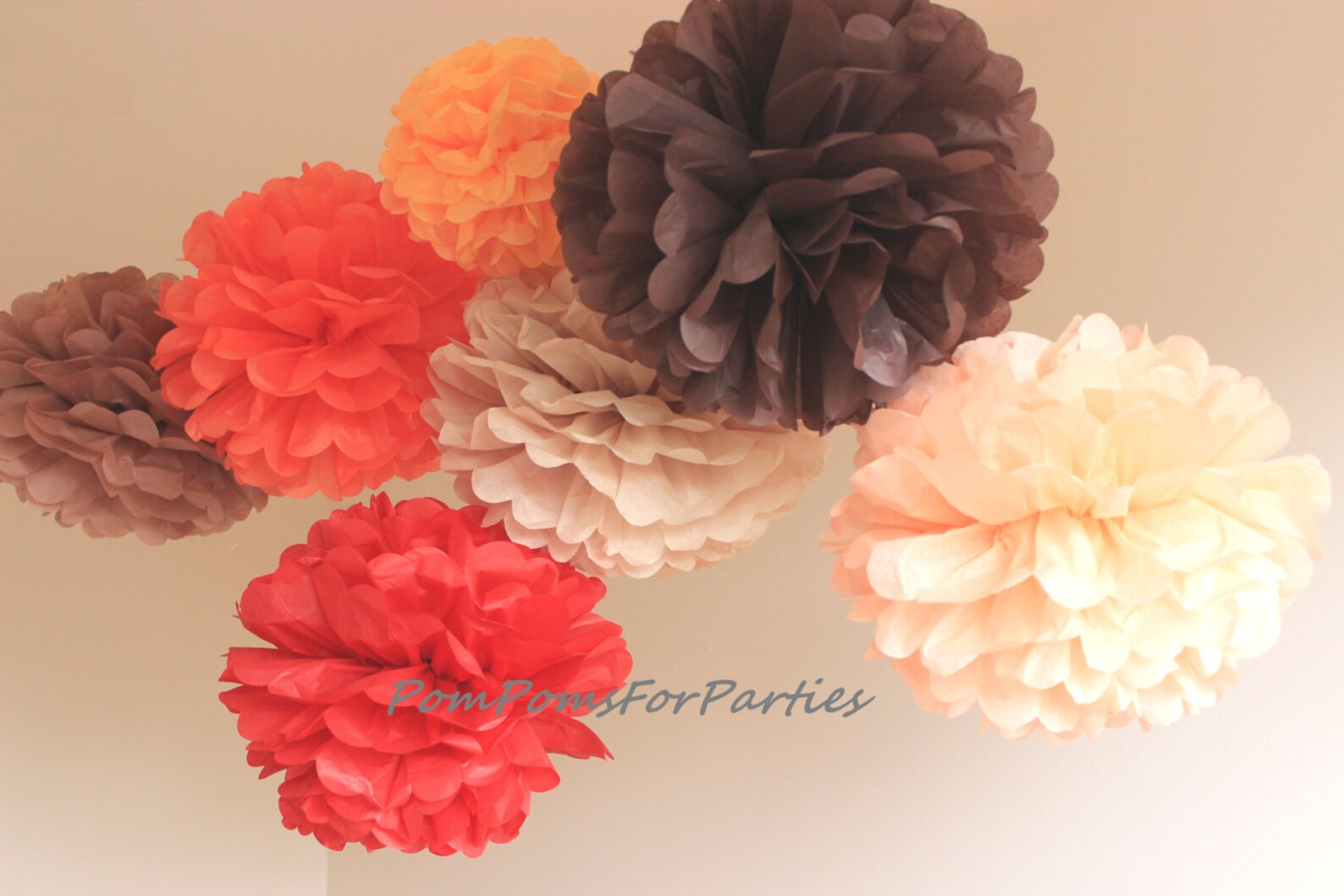 Set of 12 7L/5M Hanging Tissue Pom Poms Wedding Etsy