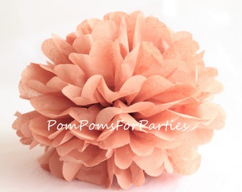 1 High Quality TERRACOTTA Tissue Pom Pom - Choose any of 60 colours - Hanging  Paper flower - Tissue paper balls - Tissue paper pom poms