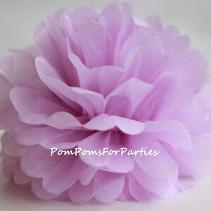 1 High Quality ASH LILAC Tissue Pom Pom Choose any of 60 colours Hanging Paper flower Tissue paper balls Tissue paper pom poms image 4