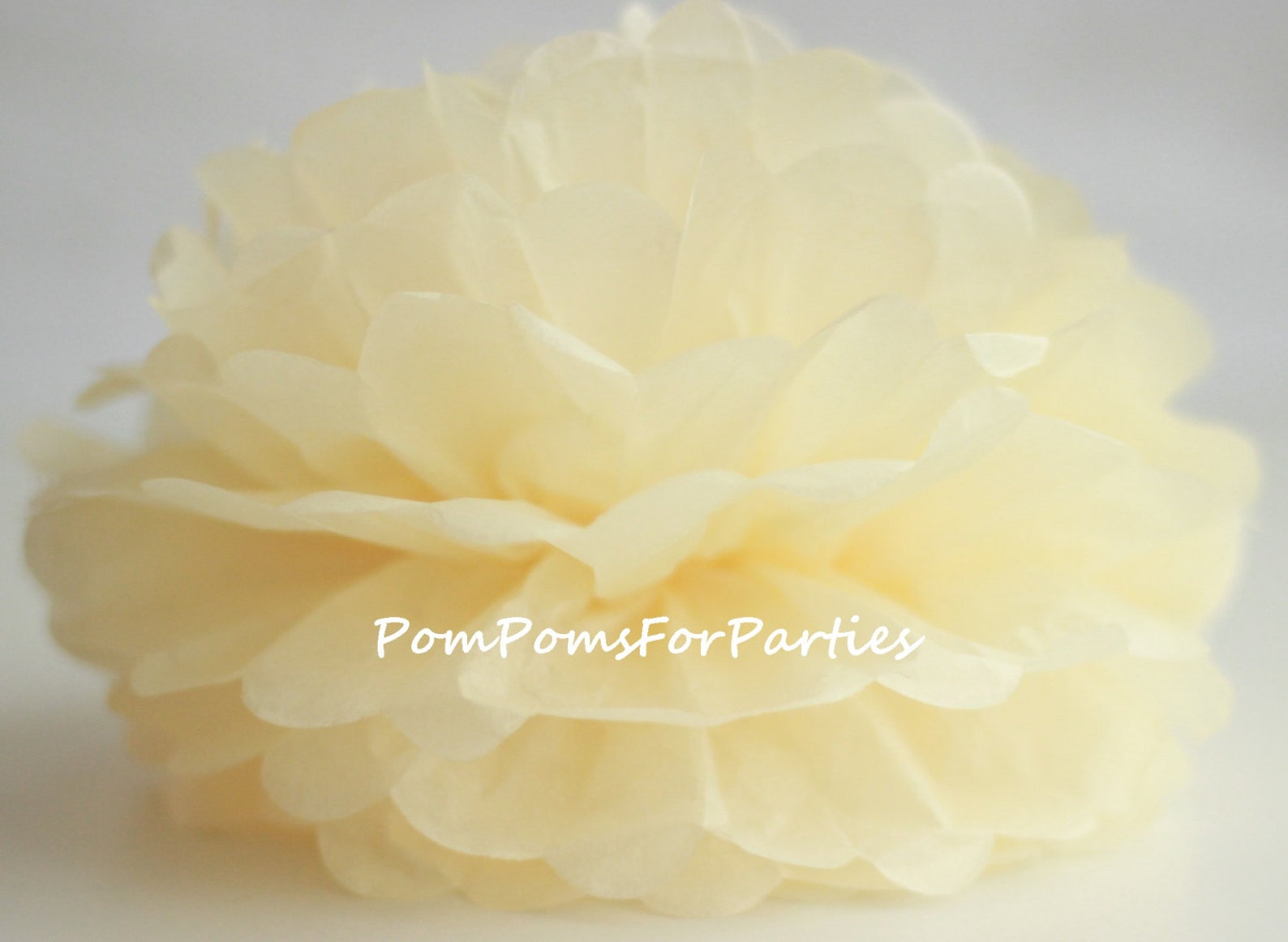 1 High Quality IVORY Tissue Pom Pom Choose Any of 60 Colours - Etsy