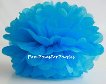 1 High Quality AZURE Tissue Pom Pom - Choose any of 60 colours - Hanging  Paper flower - Tissue paper balls - Tissue paper pom poms