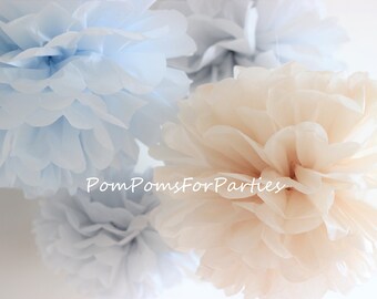 Party Set - 20 units MEDIUM (9'') size paper Pom Poms