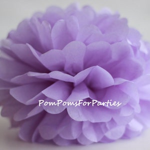 1 High Quality ASH LILAC Tissue Pom Pom Choose any of 60 colours Hanging Paper flower Tissue paper balls Tissue paper pom poms image 5