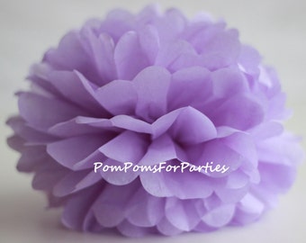 1 High Quality LAVENDER Tissue Pom Pom - Choose any of 60 colours - Hanging  Paper flower - Tissue paper balls - Tissue paper pom poms