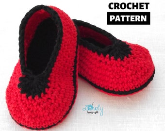 Baby Booties Crochet Pattern, newborn slippers, crochet shoe pattern, CP-201