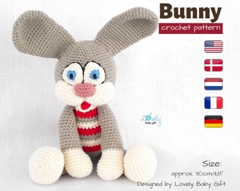 Crochet Pattern: Bunny Amigurumi Animal - Step-by-Step Instructions
