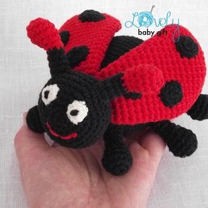 Crochet Ladybird pattern amigurumi insect stuffed animal pattern, ladybug pdf tutorial, CP-115 image 4