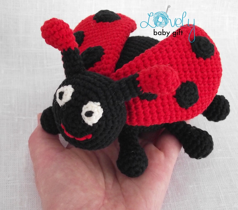 Crochet Ladybird pattern amigurumi insect stuffed animal pattern, ladybug pdf tutorial, CP-115 image 4