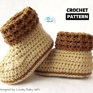 newborn baby cuffed booties crochet pattern