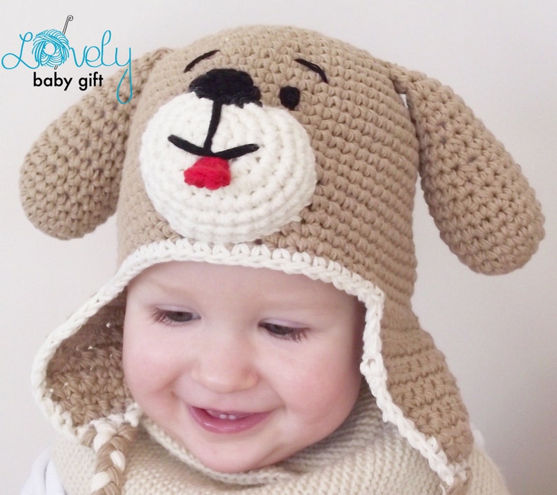 Earflap Puppy Hat Crochet Pattern Animal Hat CP303 Etsy