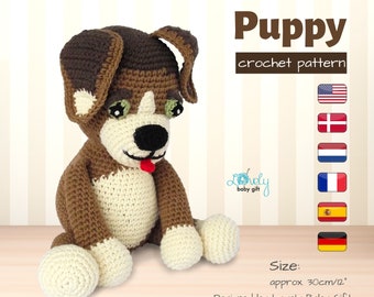 Amigurumi Pattern to Crochet Dog Stuffed Animal Plush Toy - DIY Perfect Handmade Gift for Pet Lovers