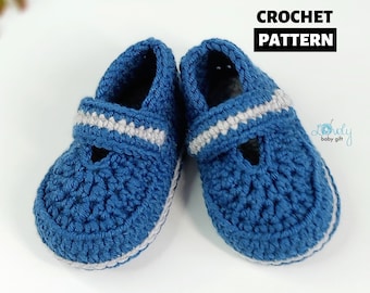 Crochet Baby Shoes Pattern, newborn slippers, baby booties, infant shoes crochet pattern, CP-206