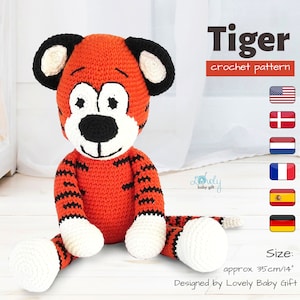 Tiger Crochet Pattern - DIY Amigurumi Animal Plush Toy Tutorial