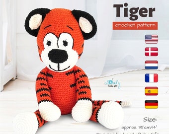 Tijger haakpatroon - DIY Amigurumi dieren knuffel handleiding