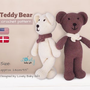 Crochet bear pattern amigurumi animal pattern stuffed Teddy bear toy crochet tutorial, CP-106