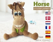 Crochet Horse Pattern, amigurumi pattern, crochet stuffed animal pattern, plush toy crochet pattern, crochet tutorial, CP-133