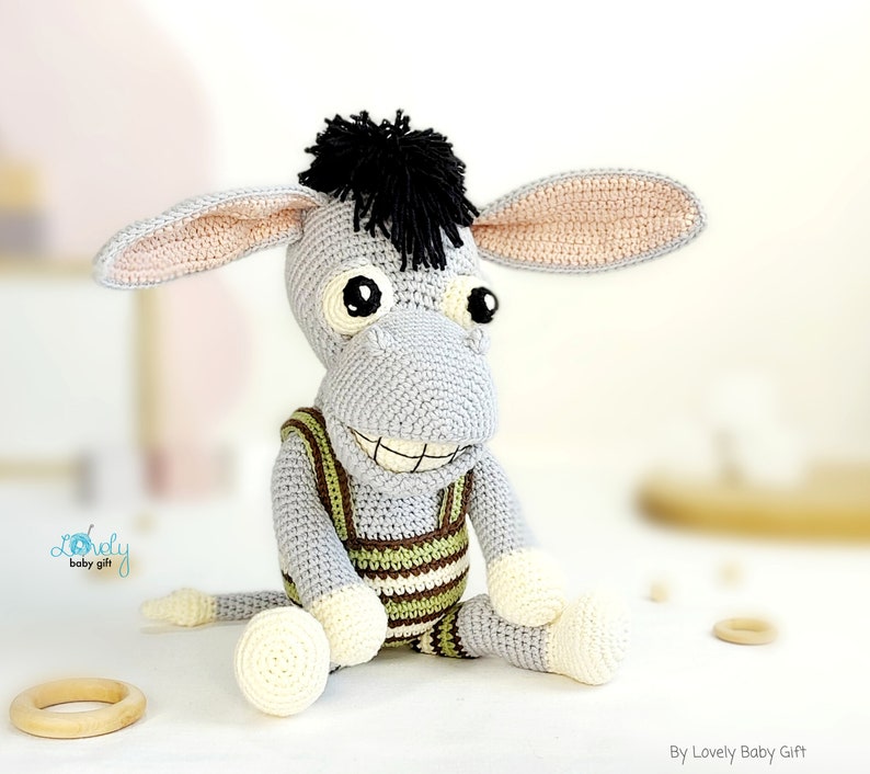 donkey farm animal toy crochet pattern