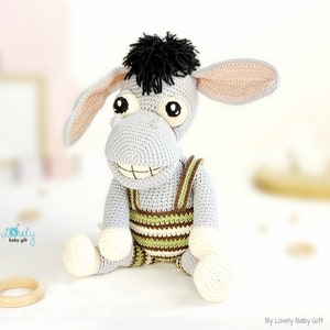 farm animal crochet pattern amigurumi doll donkey