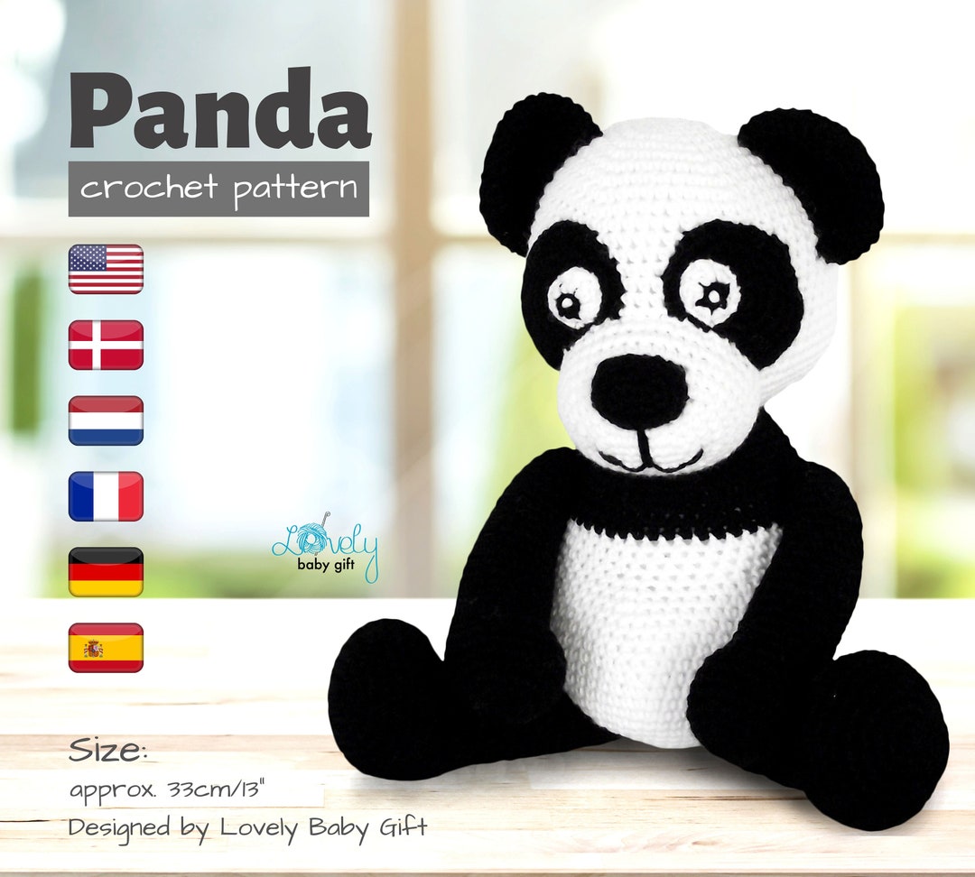 Crochet Panda Tutorial Amigurumi Pattern: Panda Crochet Animal Tutorial - PDF Instant Download ...
