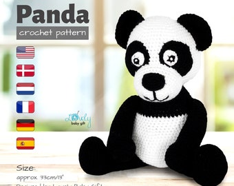 Amigurumi Pattern: Panda Crochet Animal Tutorial - PDF Instant Download