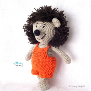 hedgehog doll crochet pattern for baby nursery room