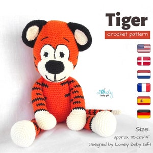 amigurumi crochet pattern tiger toy