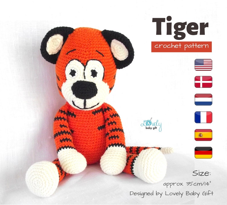 amigurumi crochet pattern tiger toy