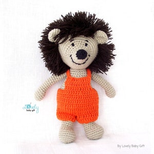handmade hedgehog plush toy crochet pattern