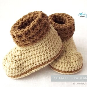 two tone baby shoes crocheting pattern