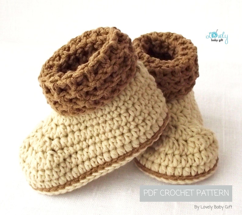 two tone baby shoes crocheting pattern