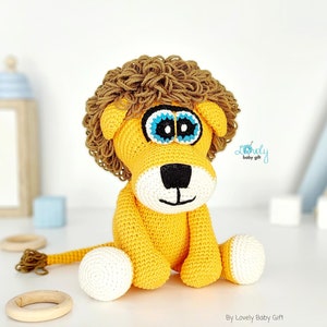 Amigurumi Lion Crochet Pattern to DIY Stuffed Safari Animal Plush Toy ...