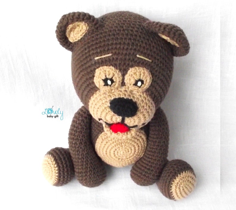 crochet animals woodland theme bear